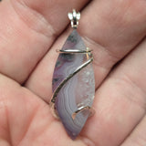 Rare Purple Agate Pendant – Stormlight Veins in Sterling Silver