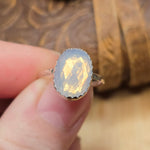 5ct Rose Cut Lavender Moon Quartz Ring sz 7.5 – Sterling Silver