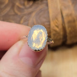 5ct Rose Cut Lavender Moon Quartz Ring sz 7.5 – Sterling Silver