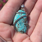 Turquoise Pendant – Sterling Silver with Ancient Calm - Rock Your World 