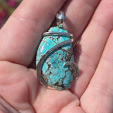 Turquoise Pendant – Sterling Silver with Ancient Calm - Rock Your World 