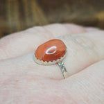 Carnelian Agate Ring sz 11 – Rare Red Agate from Southwest Washington