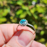 Natural Turquoise Ring Size 10.25 – Sterling Silver with Black Spiderweb Matrix