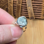 Raw Blue Zircon Ring sz 5.5 Sterling Silver – Natural Crystal Brilliance
