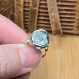 Raw Blue Zircon Ring sz 5.5 Sterling Silver – Natural Crystal Brilliance