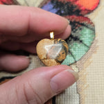 Picture Jasper Heart Pendant – Rare Fault Line Stone Necklace
