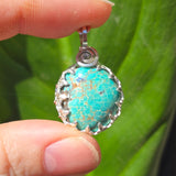 Kingman Turquoise Pendant – 23ct Estate Stone - Sterling Silver Claw Embrace - Rock Your World 