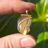 Carnelian Agate Pendant – Tension Wrapped in Sterling Silver