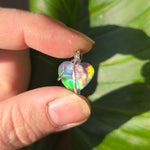 Aurora Opal Light Heart Pendant – Sterling Silver