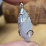 Rare Purple Agate Pendant – Stormlight Veins in Sterling Silver