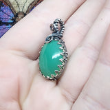 Caribbean Green Gem Chrysoprase Pendant Necklace - Rock Your World 