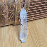 Quartz Crystal Pendant - Sterling Silver Double Terminated Scepter