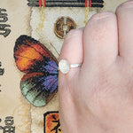 Oval Blue Glow Rainbow Moonstone Ring in Sterling Silver Ring Sz 8.75