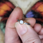 Australian Precious Opal Ring in Sterling Silver & Copper Size 6.5