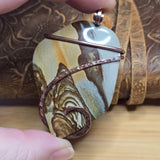 Disaster Peak Picture Jasper Pendant - Oregon Scenic Stone in Copper