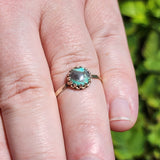 Natural Turquoise Ring Size 9 – Wintergreen Blue + Grey Chert in Sterling Silver