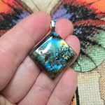 Labradorite Flash Pendant – Blue and Gold Diamond-Cut Stone