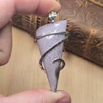 Purple Burro Creek Moss Agate Pendant – Hammered Sterling Silver - Rock Your World 