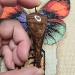 Biggs Picture Jasper Pendant – Hand-Cut Tapered Stone Dagger