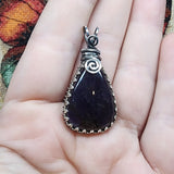 Bloodshot Iolite Sterling Silver Pendant Necklace