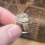 Raw Light Pink Oregon Sunstone Ring Size sz 11.5 - Sterling Silver