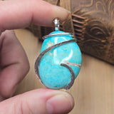 Desert Sky Blue Vintage Turquoise Pendant – Sterling Silver - Rock Your World 