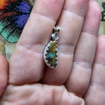 Rainbow Sparkles Boulder Opal Pendant in Sterling Silver