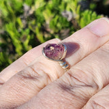 Melody Stone Super Seven Amethyst Crystal Ring in Sterling Silver Sz 7