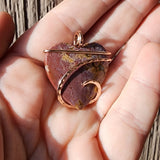 Pink River Jasper Heart Pendant in 14kt Rose Gold Fill - Rock Your World 