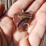 Pink River Jasper Heart Pendant in 14kt Rose Gold Fill