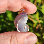 Violet Geode Pendant – Quartz Crystal Bloom in 14kt Rose Gold Fill