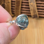 Raw Blue Zircon Ring sz 5.5 Sterling Silver – Natural Crystal Brilliance