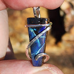 Boulder Opal Pendant Sterling Silver - Ribbons of Hidden Flash