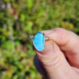 Natural Turquoise Ring Size 10.5 – Arizona Stone in Sterling Silver