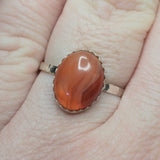 Carnelian Agate Ring sz 11 – Rare Red Agate from Southwest Washington