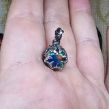 Petite Elven Aurora Opal Pendant In Sterling Silver