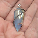 Moss Agate & Aurora Opal Artisan Pendant – Sterling Silver