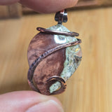Velvet Basin Jasper Copper Pendant - Adobe Red, Sage Green & Cream