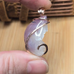 Violet Geode Pendant – Quartz Crystal Bloom in 14kt Rose Gold Fill