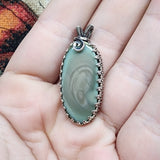 Elegant Pastel Royal Imperial Jasper Pendant in Sterling Silver