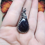 Bloodshot Iolite Sterling Silver Pendant Necklace