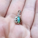 Halfsies Boulder Opal Pendant in Sterling Silver