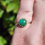 Natural Turquoise Ring sz 8.75 – Eclipse Blue-to-Green Cab in Sterling Silver