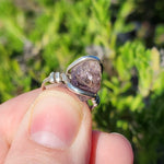 Melody Stone Crystal Super Seven Ring in Sterling Silver Sz 5