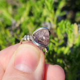 Melody Stone Crystal Super Seven Ring in Sterling Silver Sz 5