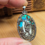 Tree of Life Pendant – Aurora Opal + Moss Agate Doublet in Sterling Silver