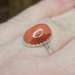 Carnelian Agate Ring sz 11 – Rare Red Agate from Southwest Washington