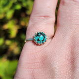 Natural Turquoise Ring Size 9 – Sterling Silver with Bold Black Matrix