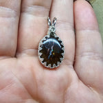 Dazzling Lightning Boulder Opal Pendant in Sterling Silver