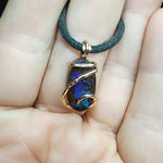 Australian Boulder Opal Pendant in 14kt Rose Gold Filled - Galaxy Drop